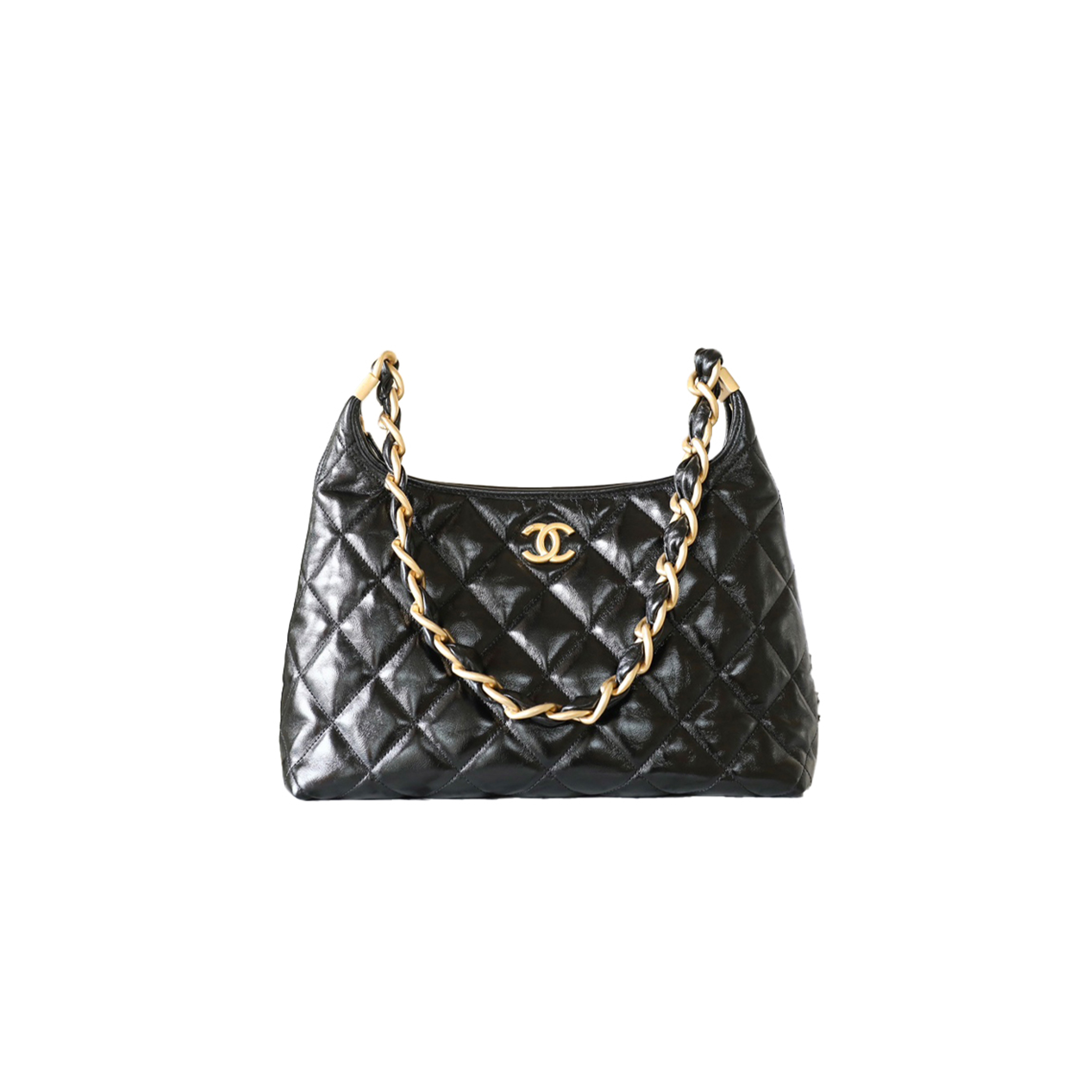 CHANEL MASTER HOBO UNDERARM BAG LARGE SHINY LAMBSKIN AS4923 (32*29*11cm)